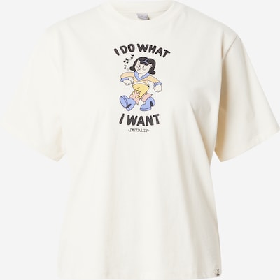 Iriedaily T-shirt 'Do What' en jaune / violet clair / noir / blanc naturel, Vue avec produit