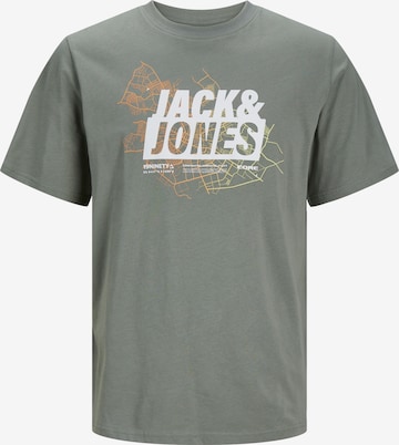 T-Shirt 'MAP' JACK & JONES en vert : devant
