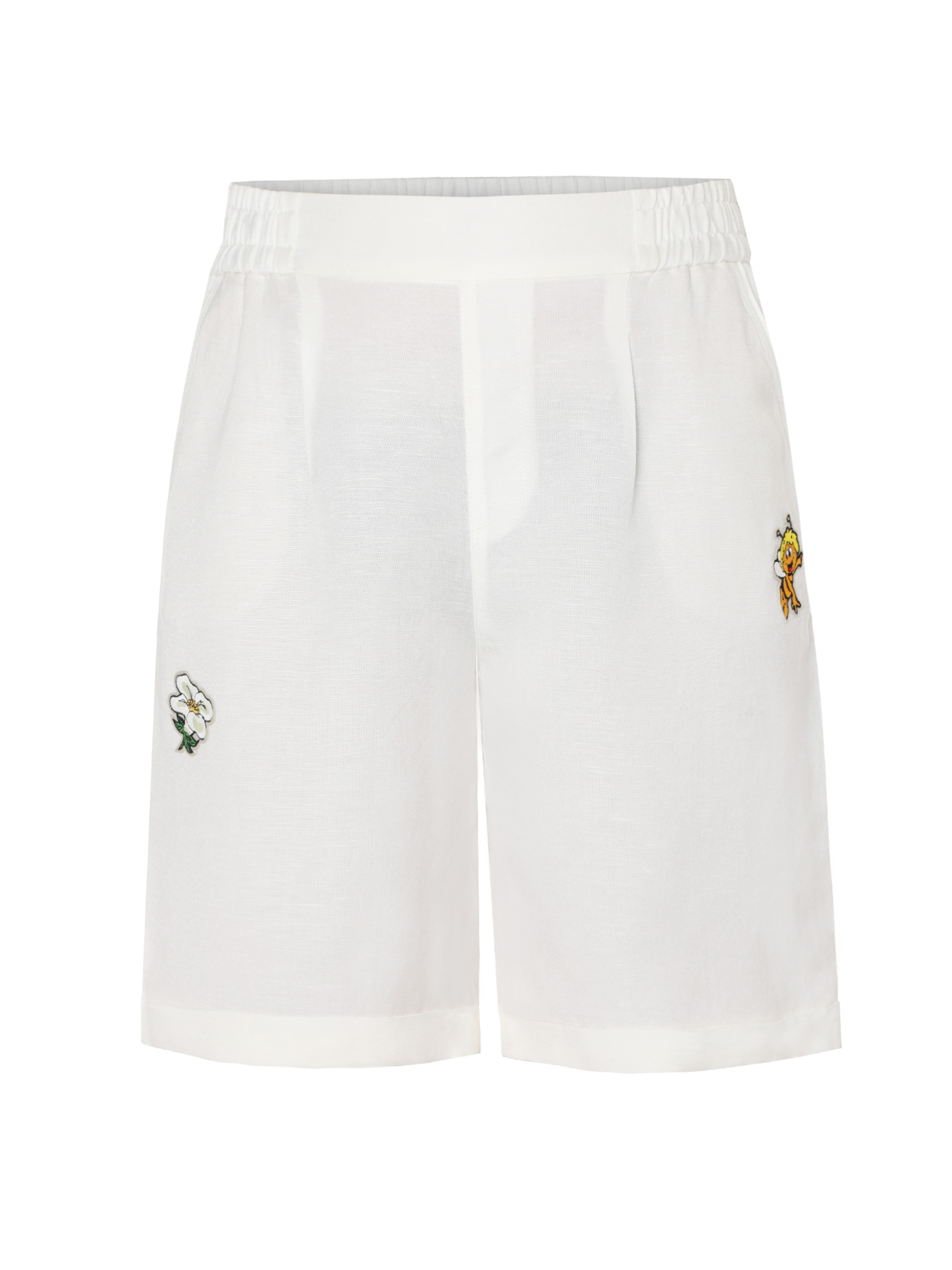 TATUUM Ohlapna forma Hlače 'RIKO 1' | bela barva: sprednja stran