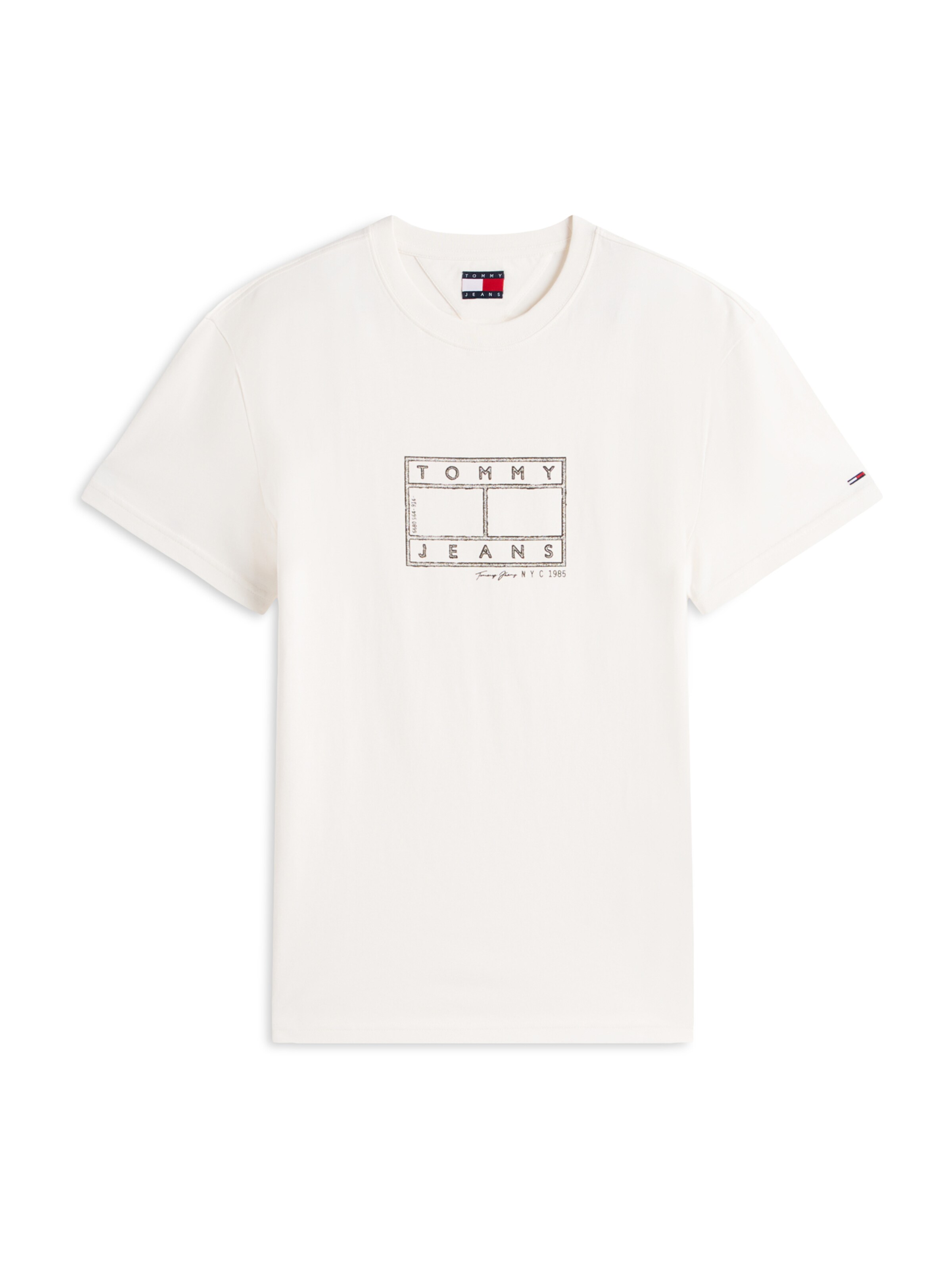 Tommy Jeans Shirt in Wit: voorkant