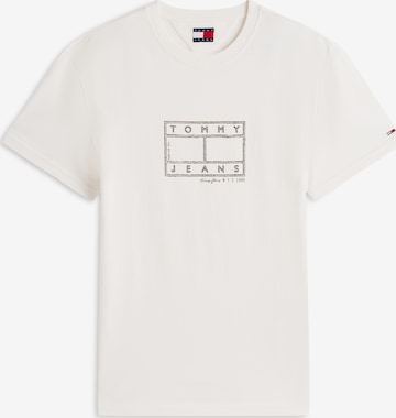 balts Tommy Jeans T-Krekls: no priekšpuses