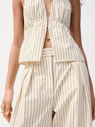 MANGOLoosefit Hlače s naborima 'TATIN' - žuta boja