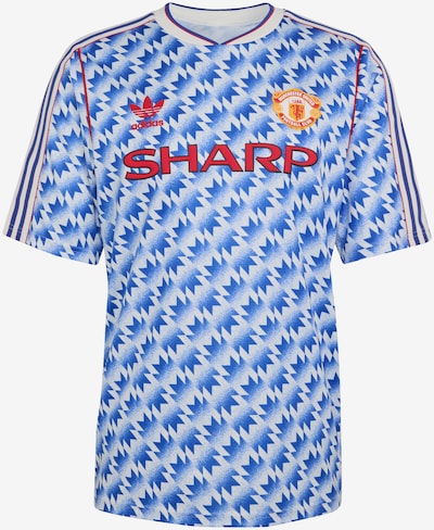 Sportiniai marškinėliai 'MUFC A JSY 90' iš ADIDAS PERFORMANCE, spalva – mėlyna / geltona / raudona / balta, Prekių apžvalga