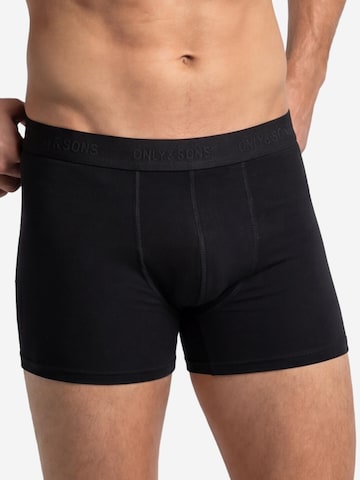 Only & Sons Boxershorts 'ONSFITZ SOLID BOXER' in Zwart