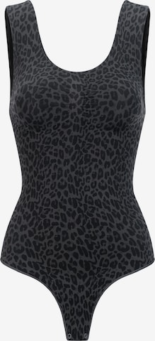 cfabBodi za oblikovanje 'Tank Bodysuit Sculpting Shapewear mit String' - crna boja: prednji dio