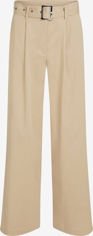 Karl Lagerfeld Loosefit Bandplooibroek in Beige: voorkant