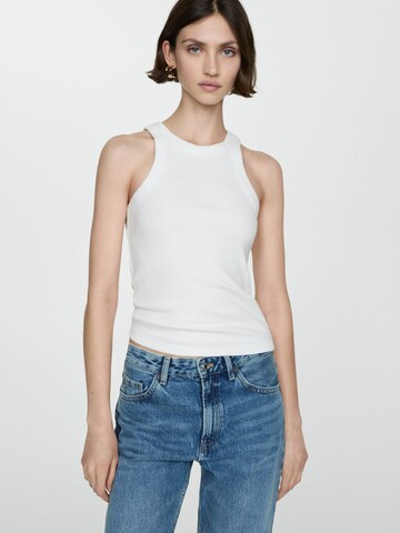 MANGO Top 'BONI' in White: front