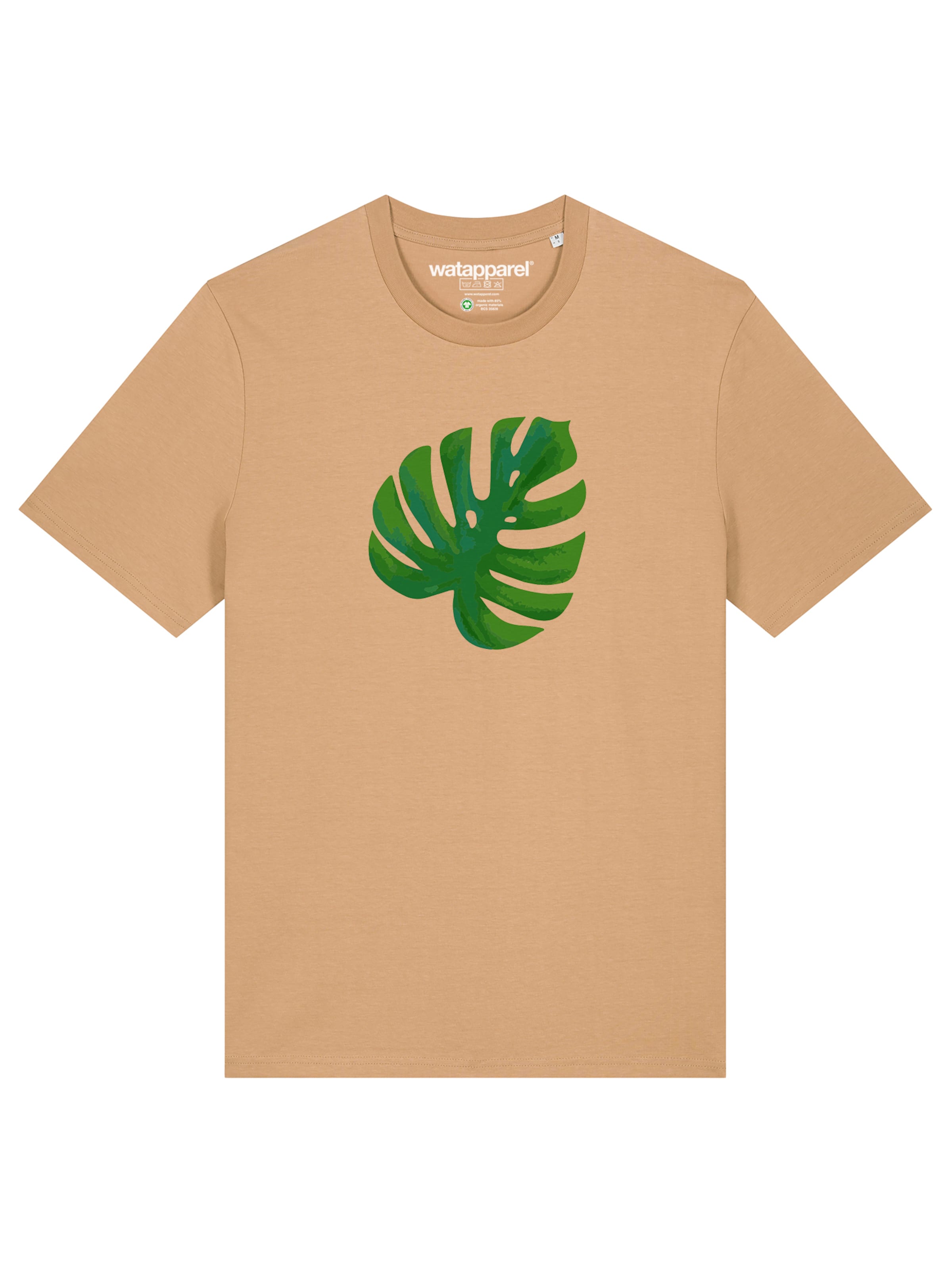 T-Shirt 'Monstera 2.0' Watapparel en beige : devant