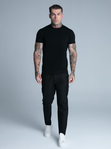 SikSilk Shirt 'Muscle' in Zwart