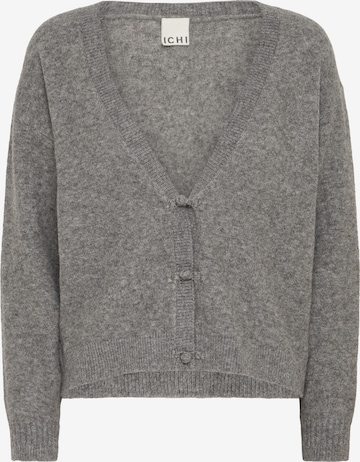ICHI Gebreid vest in Grijs: voorkant