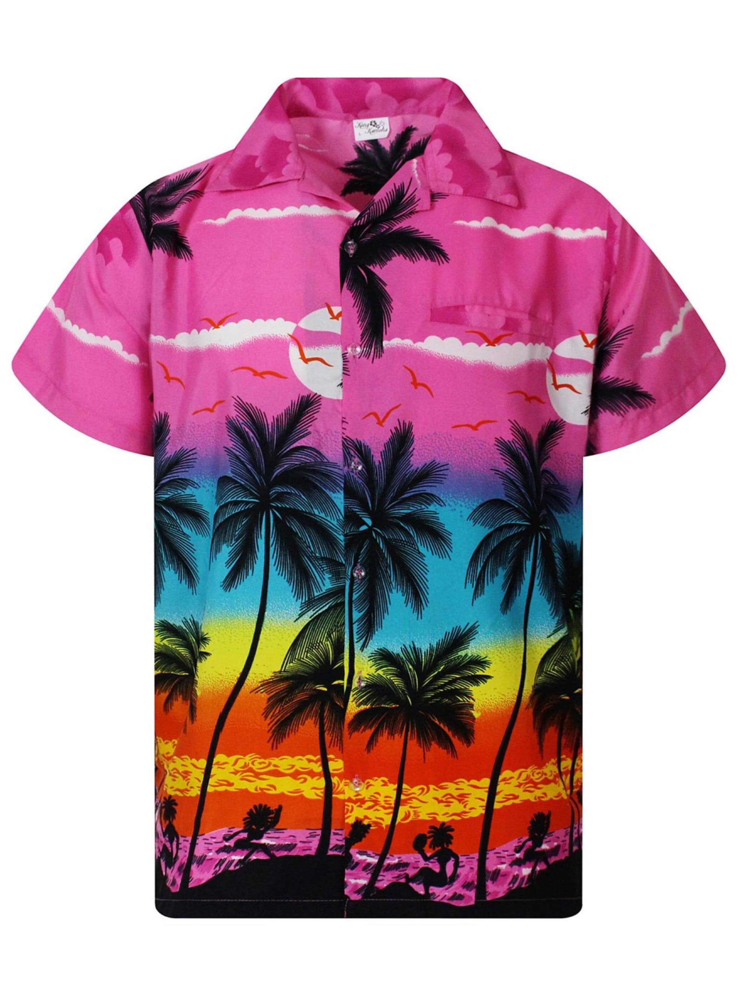 Maglietta 'Beach Eclectic' di King Kameha in rosa: frontale