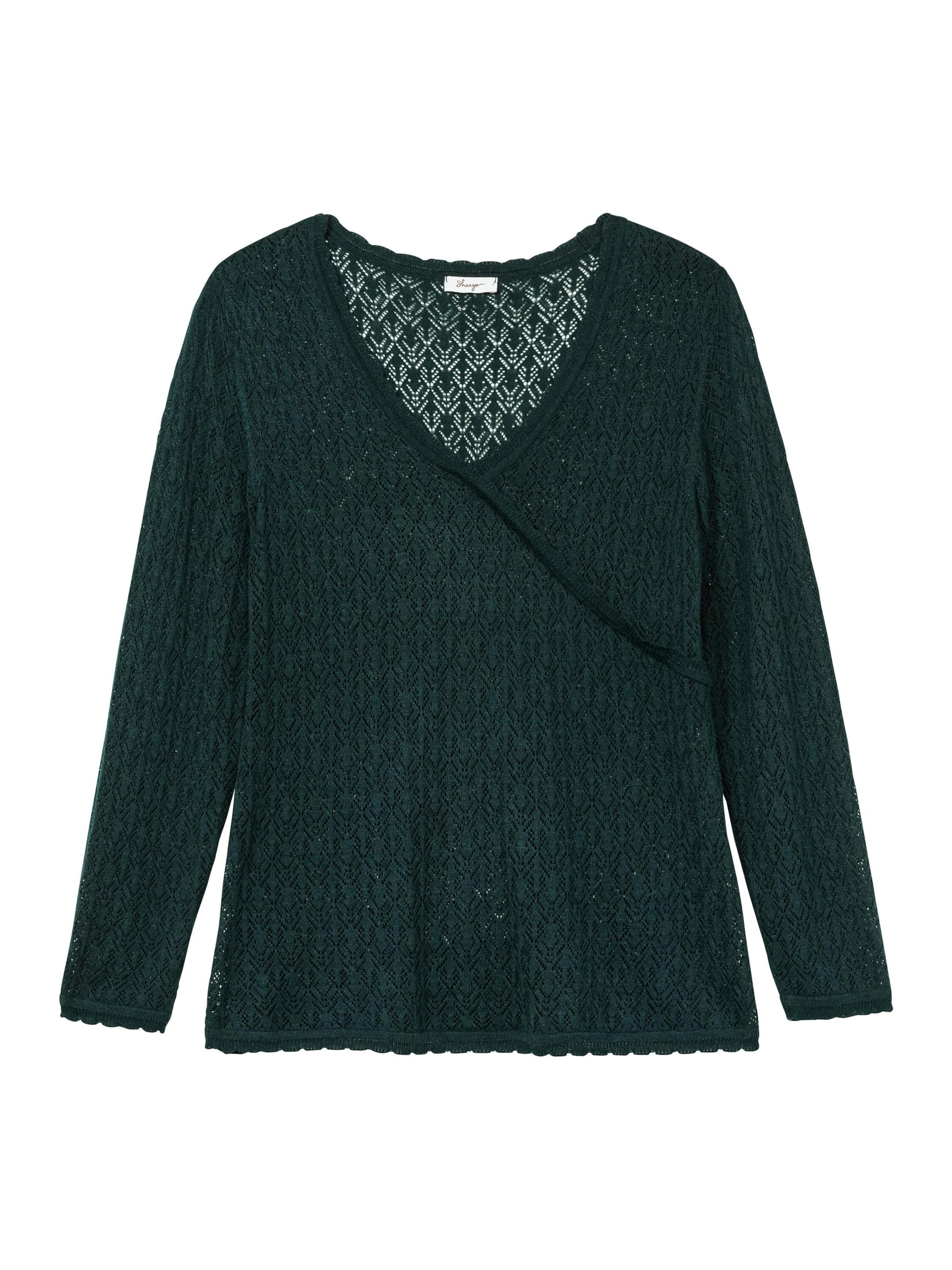 SHEEGO Свитер в Зеленый: спереди