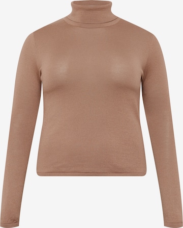 A LOT LESS Sweater 'Jo' in Brown: front