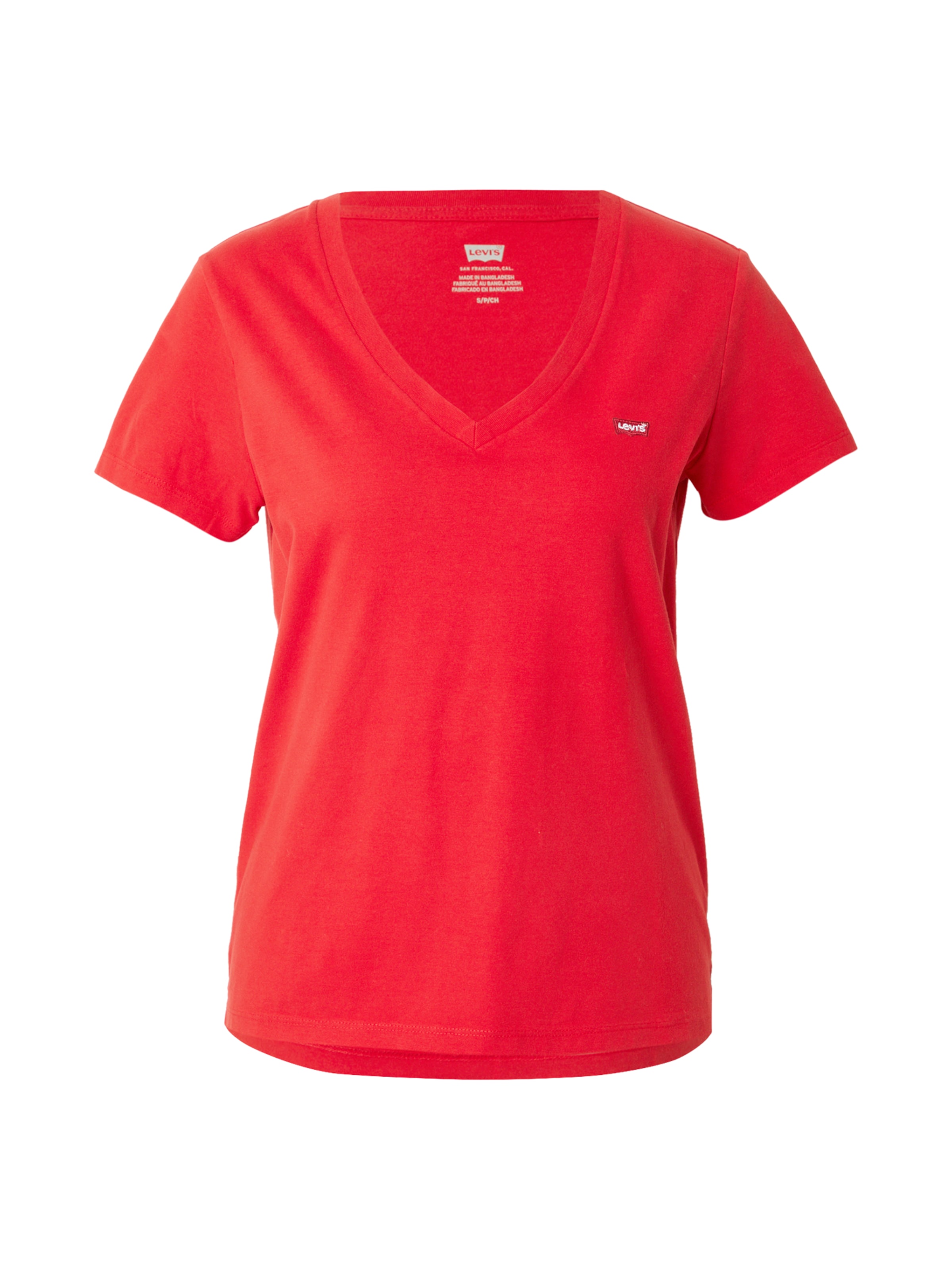 LEVI'S ® Μπλουζάκι 'Perfect V-Neck Tee' σε κόκκινο: μπροστά