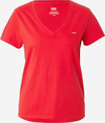 LEVI'S ® Shirt 'Perfect V-Neck Tee' in Rood: voorkant