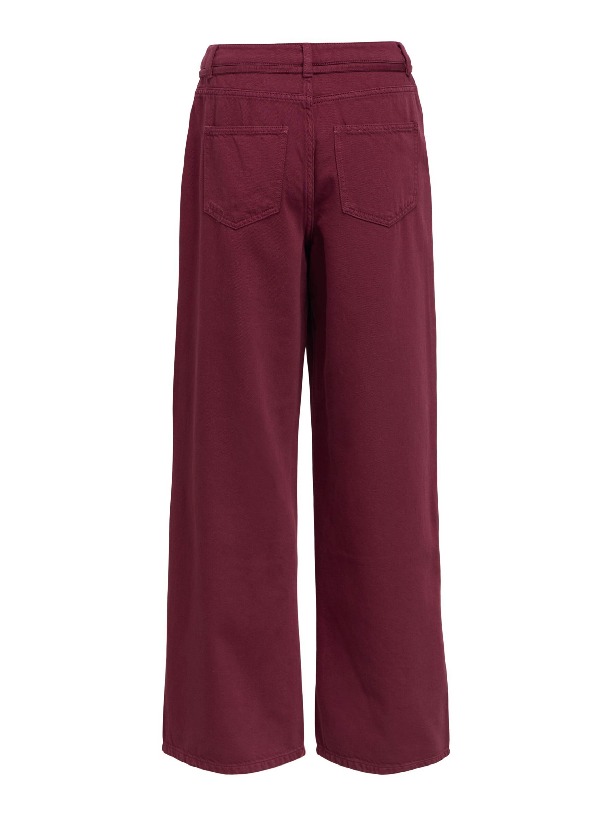 OBJECT Wide Leg Jeans 'OBJRosie' in Rot