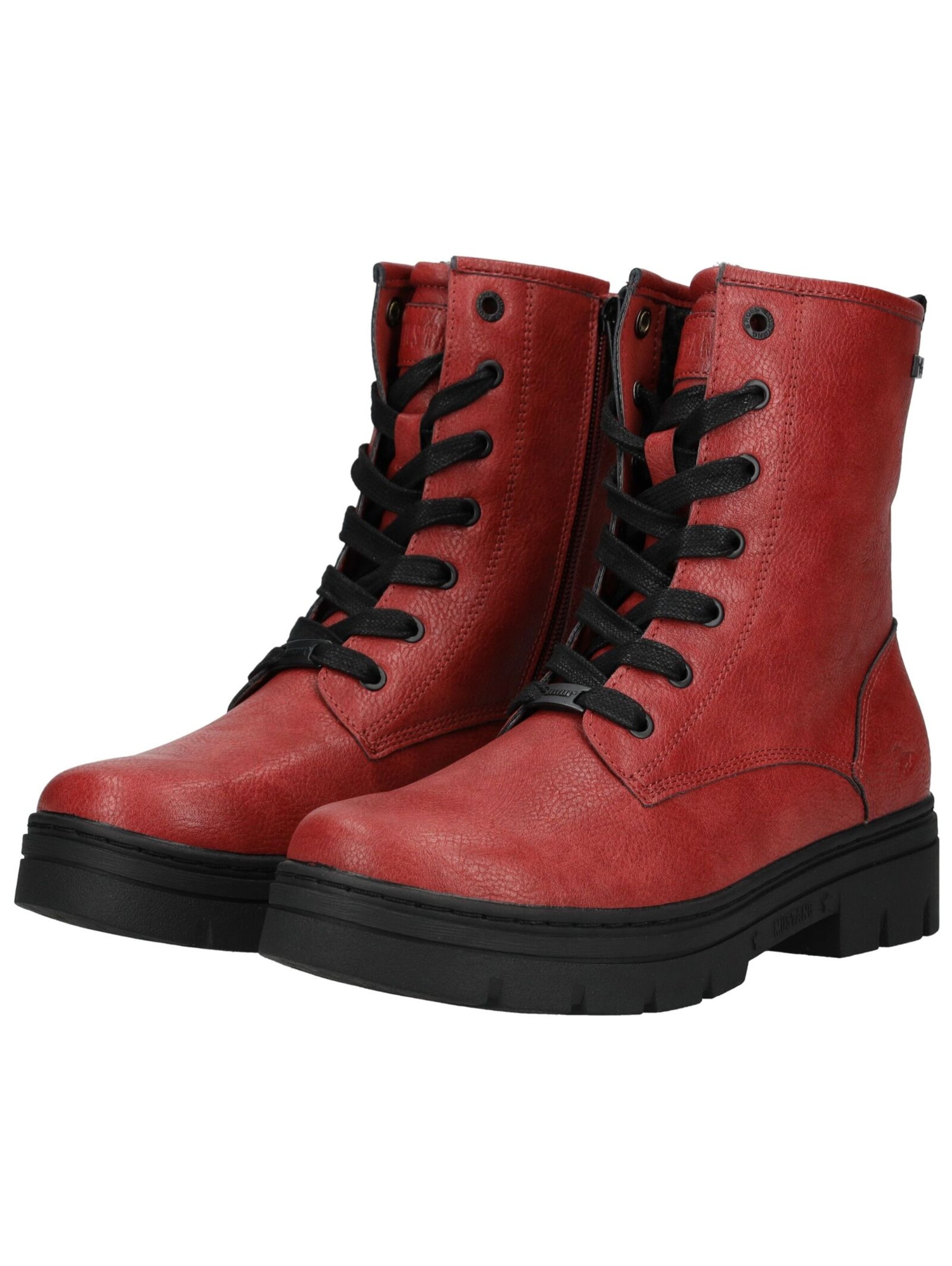 MUSTANG Schnürstiefelette in Rot