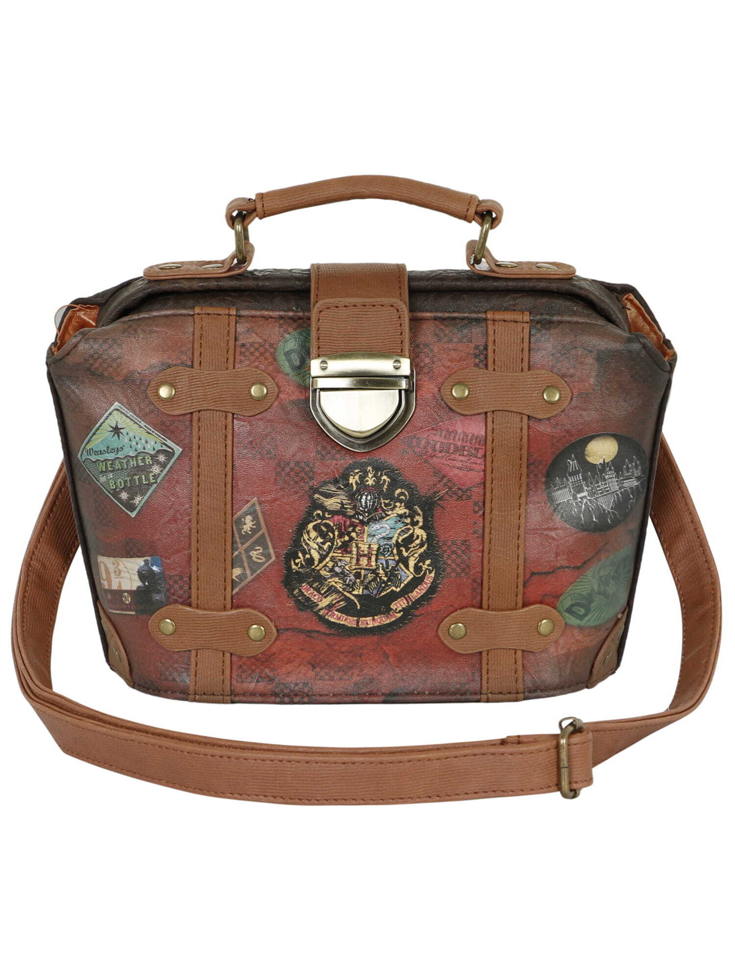 Warner Bros Crossbody bag 'Hogwarts' in Brown: front