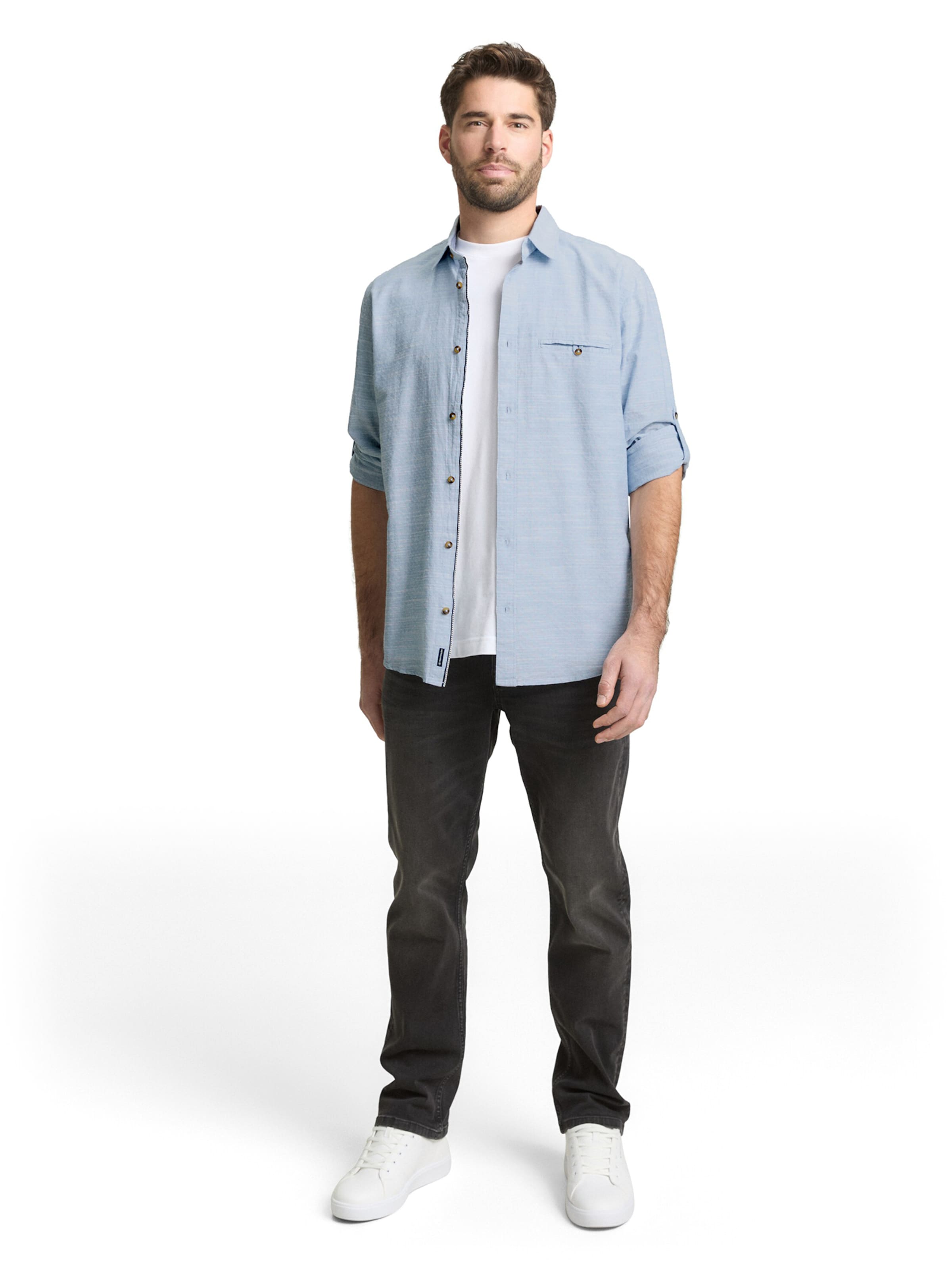 TOM TAILOR Rovný strih Košeľa - Modrá