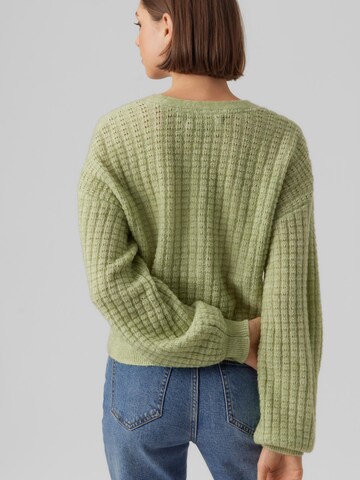 VERO MODA Knit cardigan 'Elisa' in Green