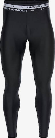 UNDER ARMOUR Skinny Workout Pants in Black: front