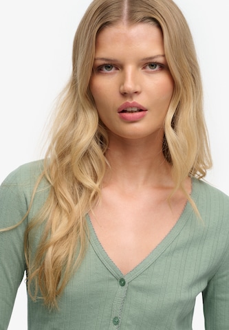 Cardigan 'Athletic Essential Pointelle' Superdry & Co en vert