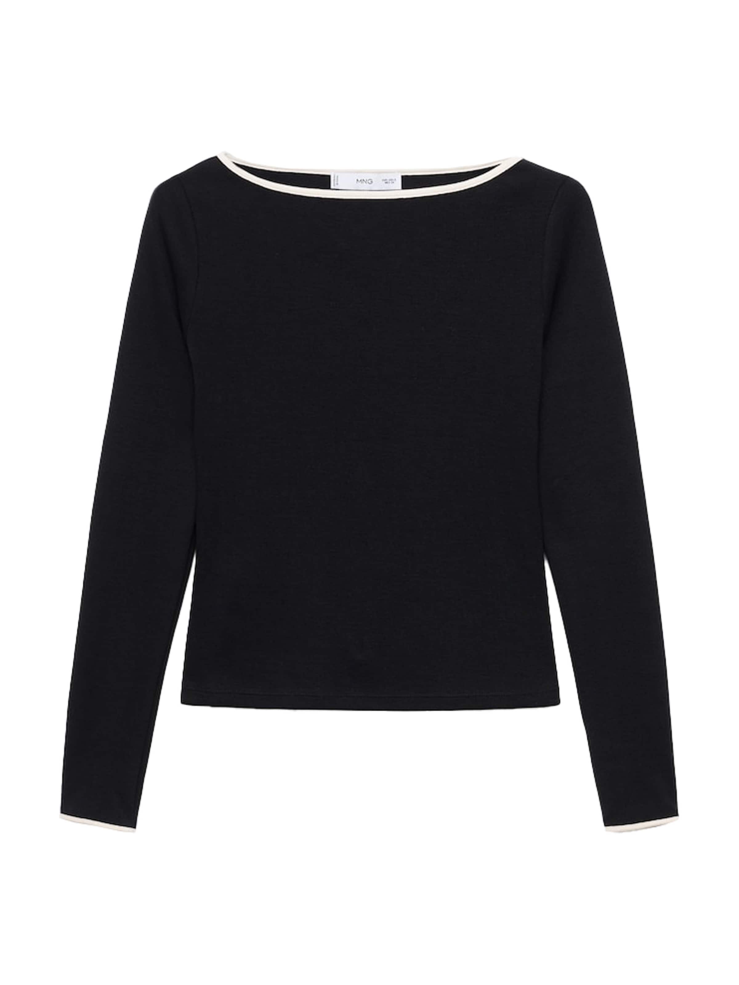 MANGO Shirt 'PORTA' in schwarz / weiß, Produktansicht