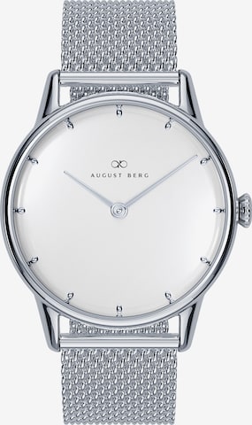 August Berg Analog Watch 'Serenity' in Silver: front