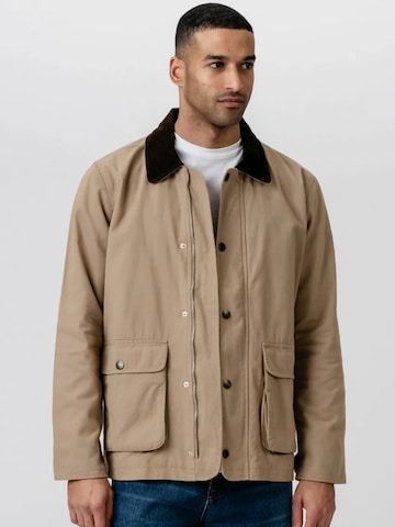 Veste mi-saison ' Twill Jacket ' TEESHOPPEN en beige : devant