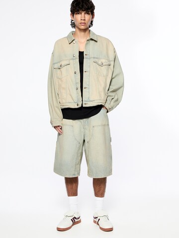 Pull&Bear Široký strih Džínsy - Modrá