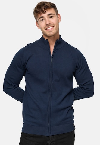 INDICODE JEANS Knit Cardigan 'Lau' in Blue: front