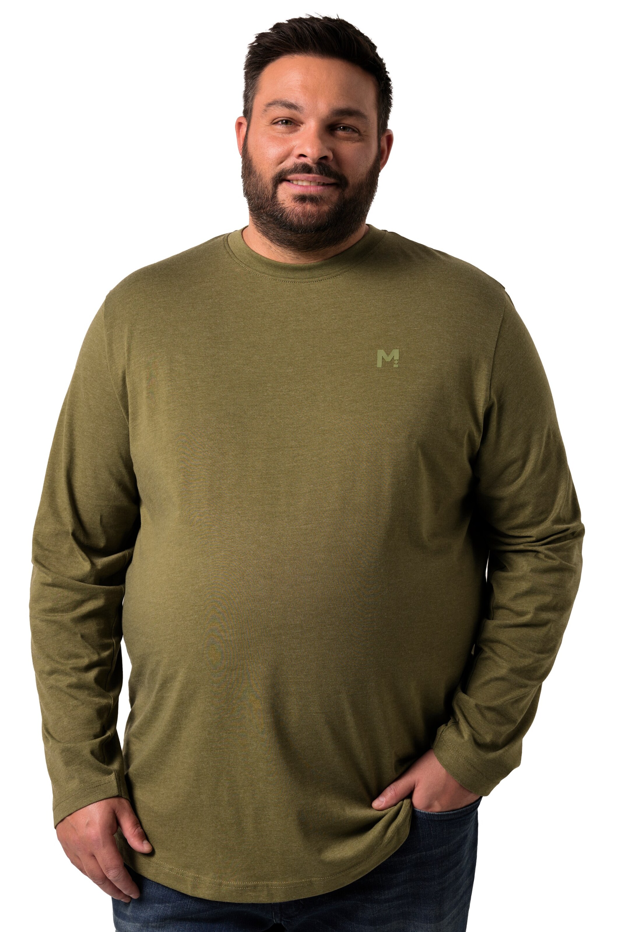 Men Plus Shirt in Grün: Vorderseite