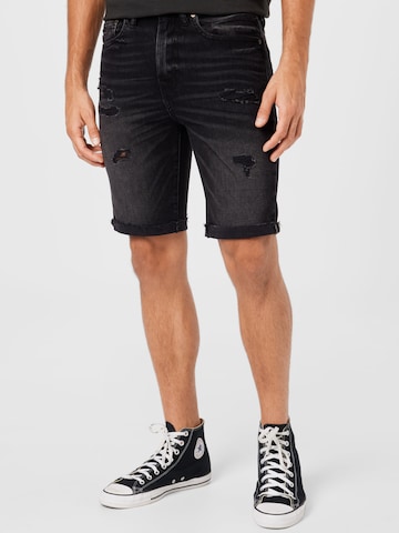 American Eagle Regular Jeans in Black: front