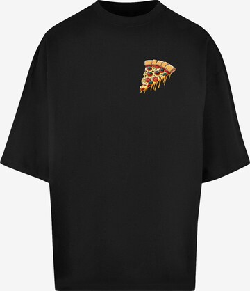 Merchcode T-Shirt 'Pizza Comic' in Schwarz: predná strana
