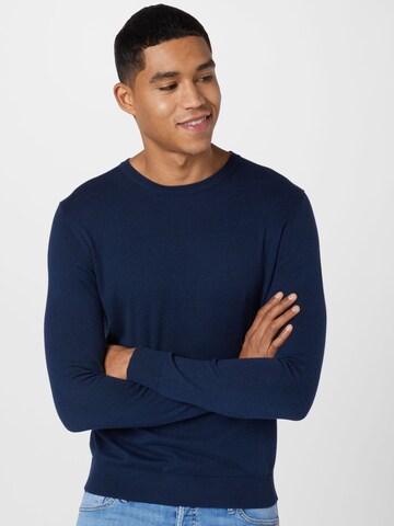 JACK & JONES Trui 'JJEEmil' in Blauw: voorkant