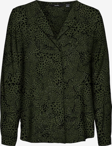 VERO MODA Blouse 'Macy' in Groen: voorkant