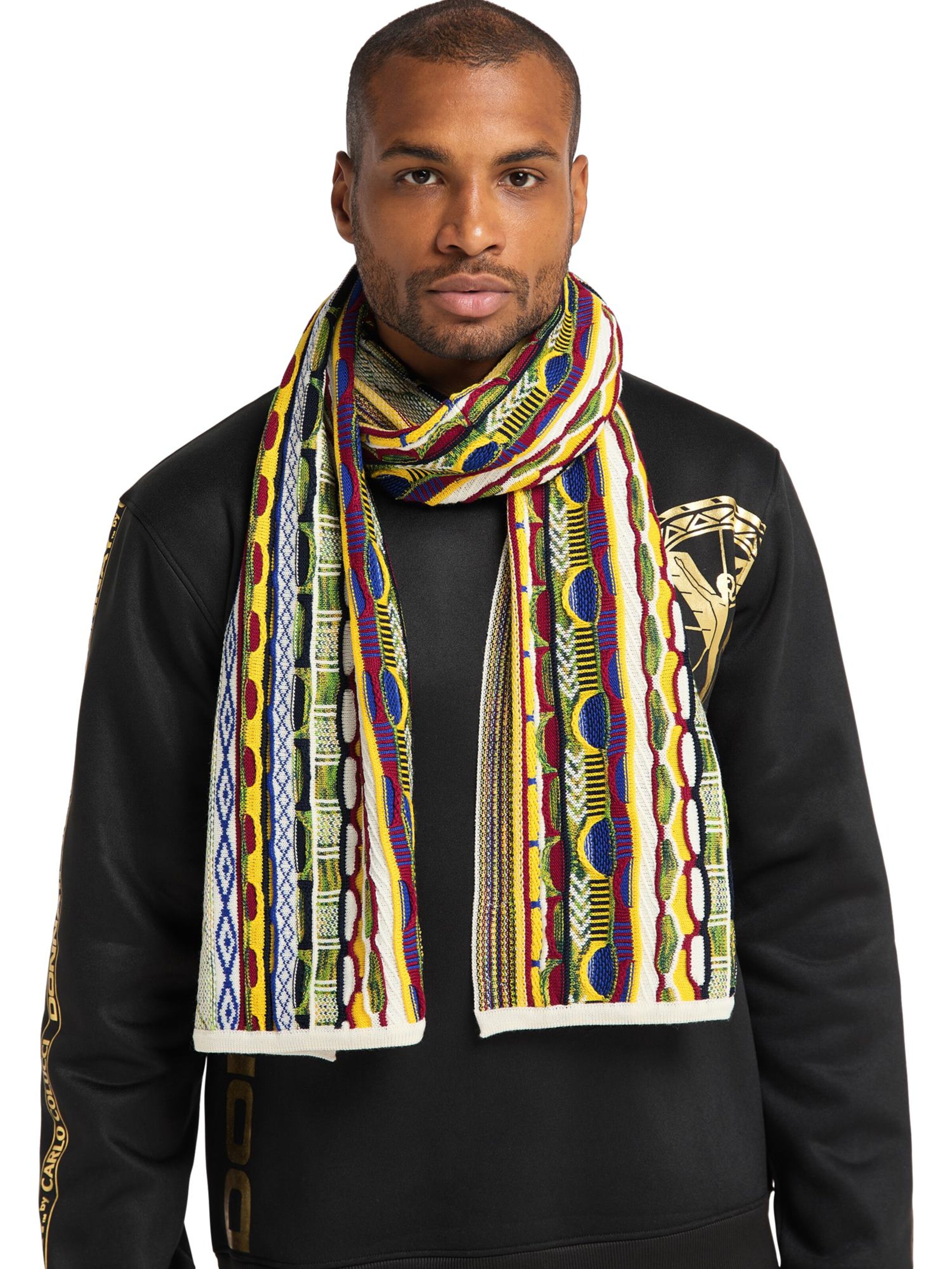 Écharpe 'Carsaniga' Carlo Colucci en mélange de couleurs : devant
