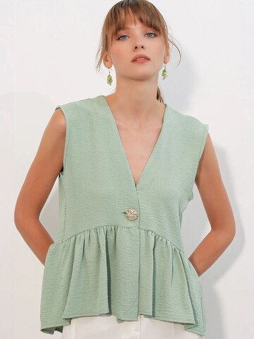 Bigdart Blouse 'Blusen' in Groen: voorkant