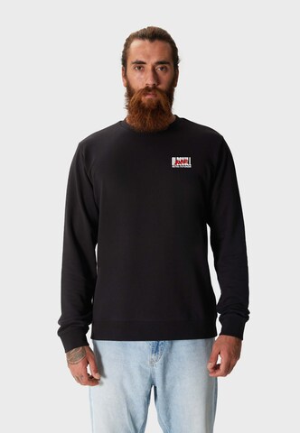 Oldskull Sweatshirt 'ASIAN FUTURISM RIDER' in Black: front