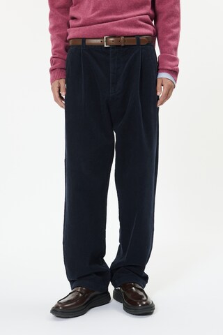 Matinique Wide leg Broek 'MAchino' in Blauw: voorkant