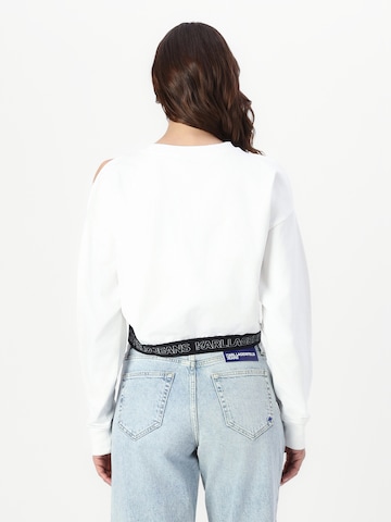 KARL LAGERFELD JEANS Dressipluus, värv valge: tagant vaates