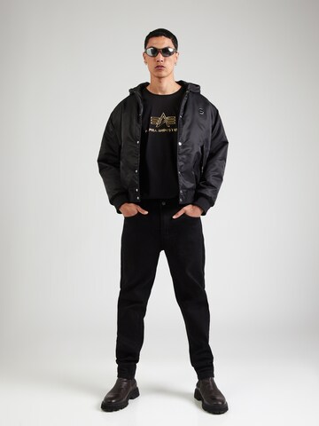ALPHA INDUSTRIES Póló - fekete