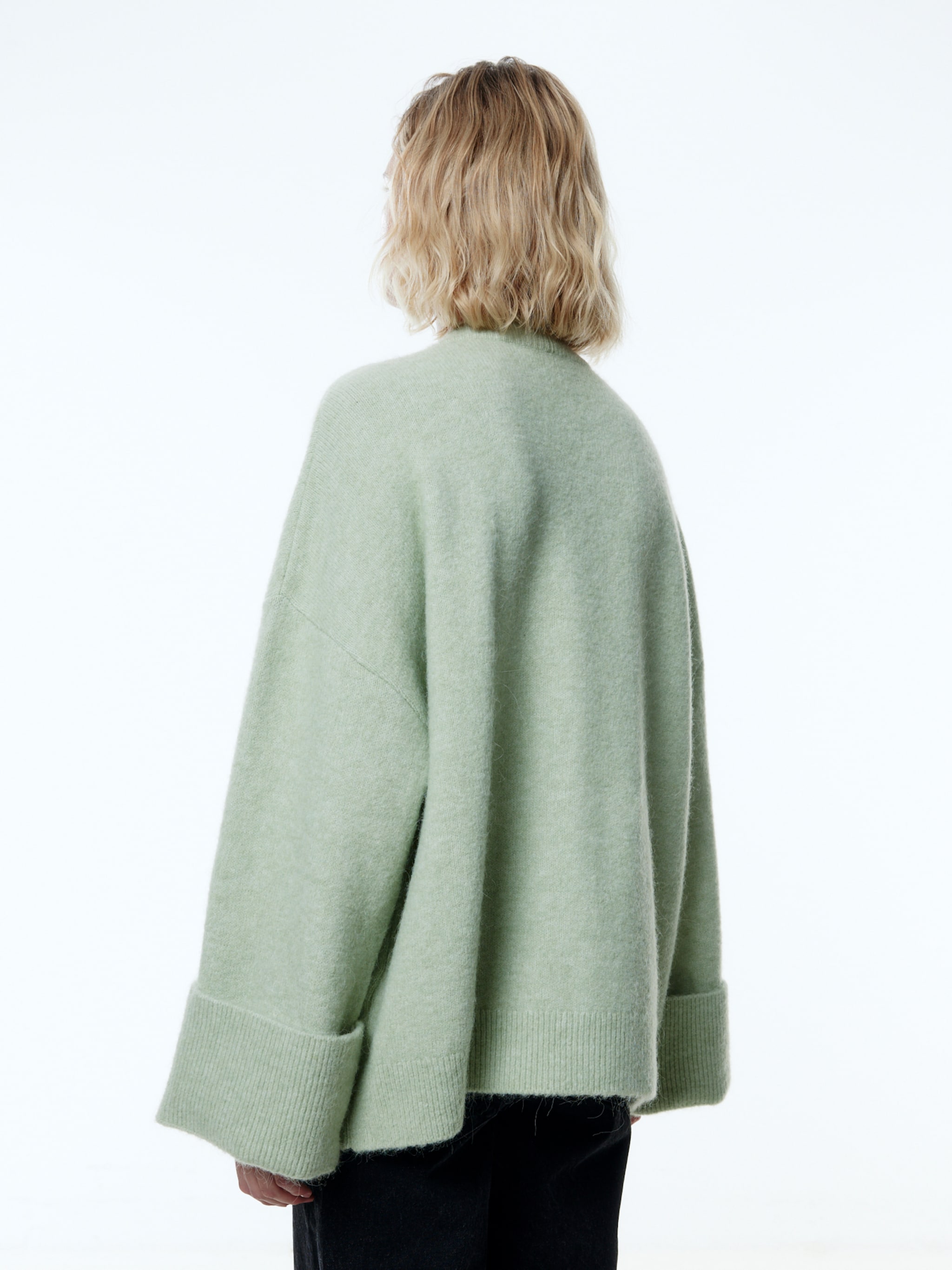 EDITED Producten Gebreid vest 'Haima' Groen
