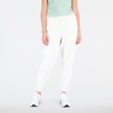 new balance Tapered Pants in White: front