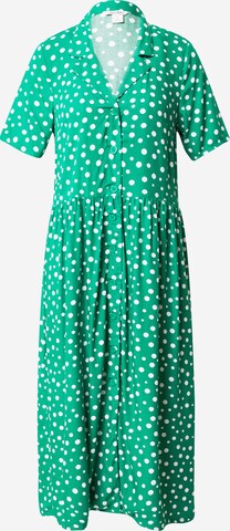 Monki Shirt Dress in Green: front