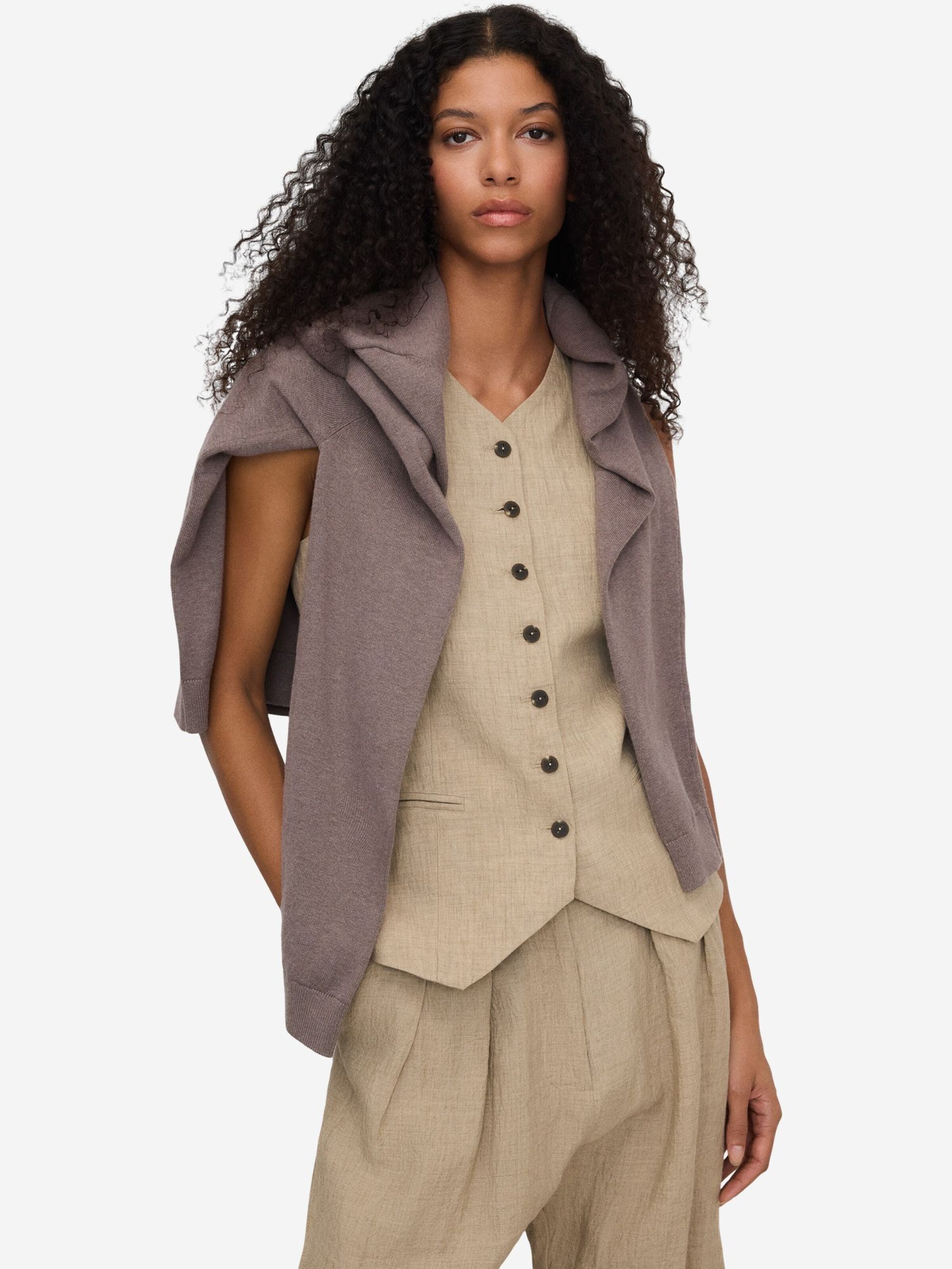 Gilet de costume Adolfo Dominguez en beige