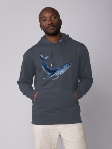 Watapparel Sweatshirt ' Wal ' in Grijs: voorkant