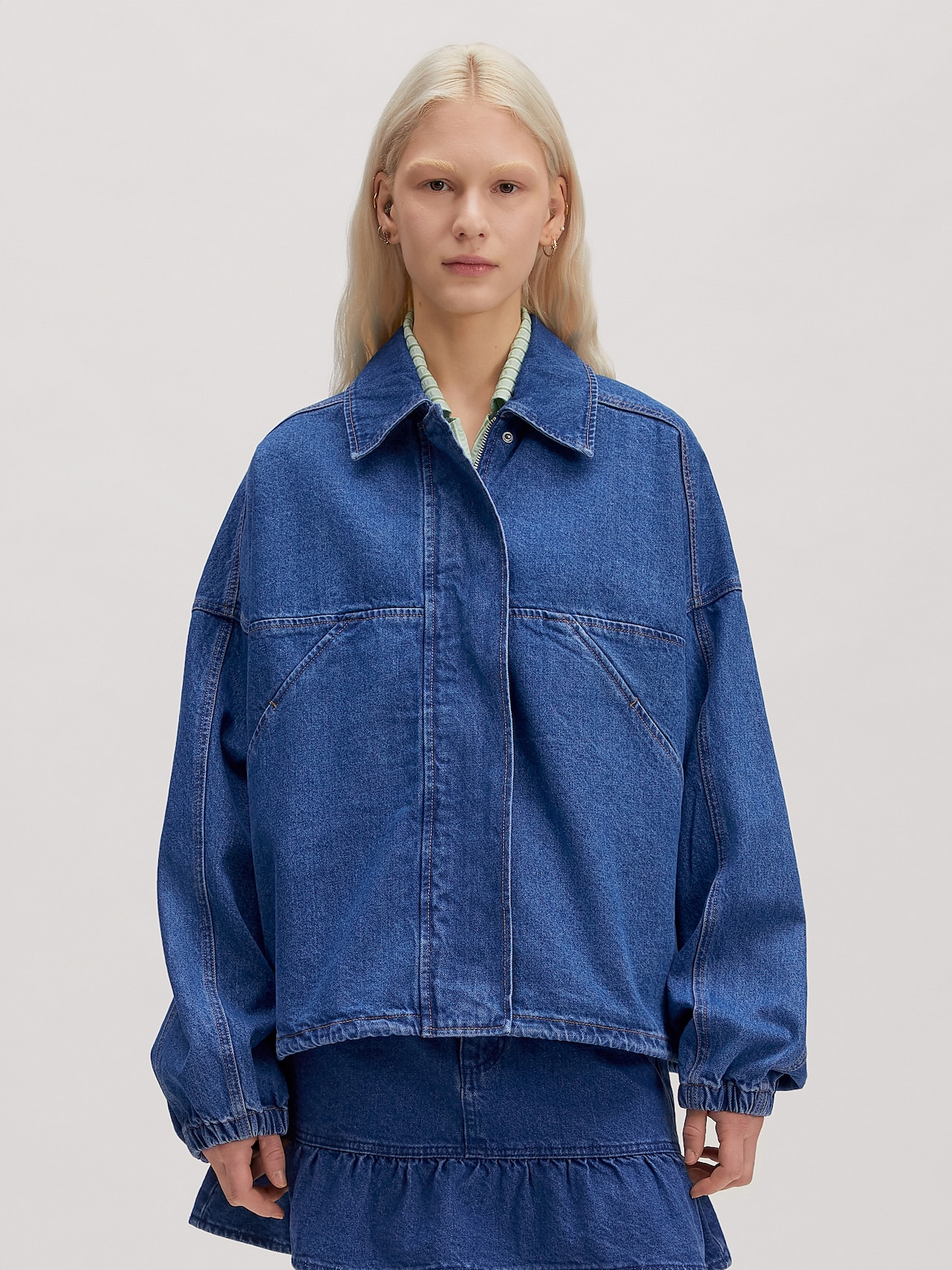 EDITED Tussenjas Blauw denim