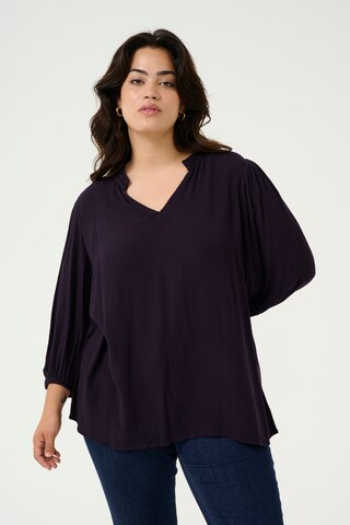 KAFFE CURVE Blouse 'Kamille' in Purple: front