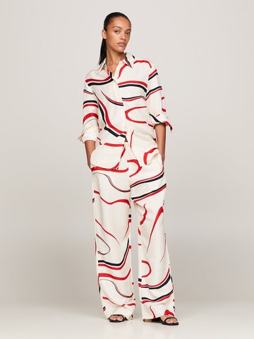 TOMMY HILFIGER Loosefit Hose in Weiß